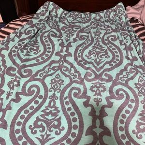 Maxi skirt light Turquoise and gray